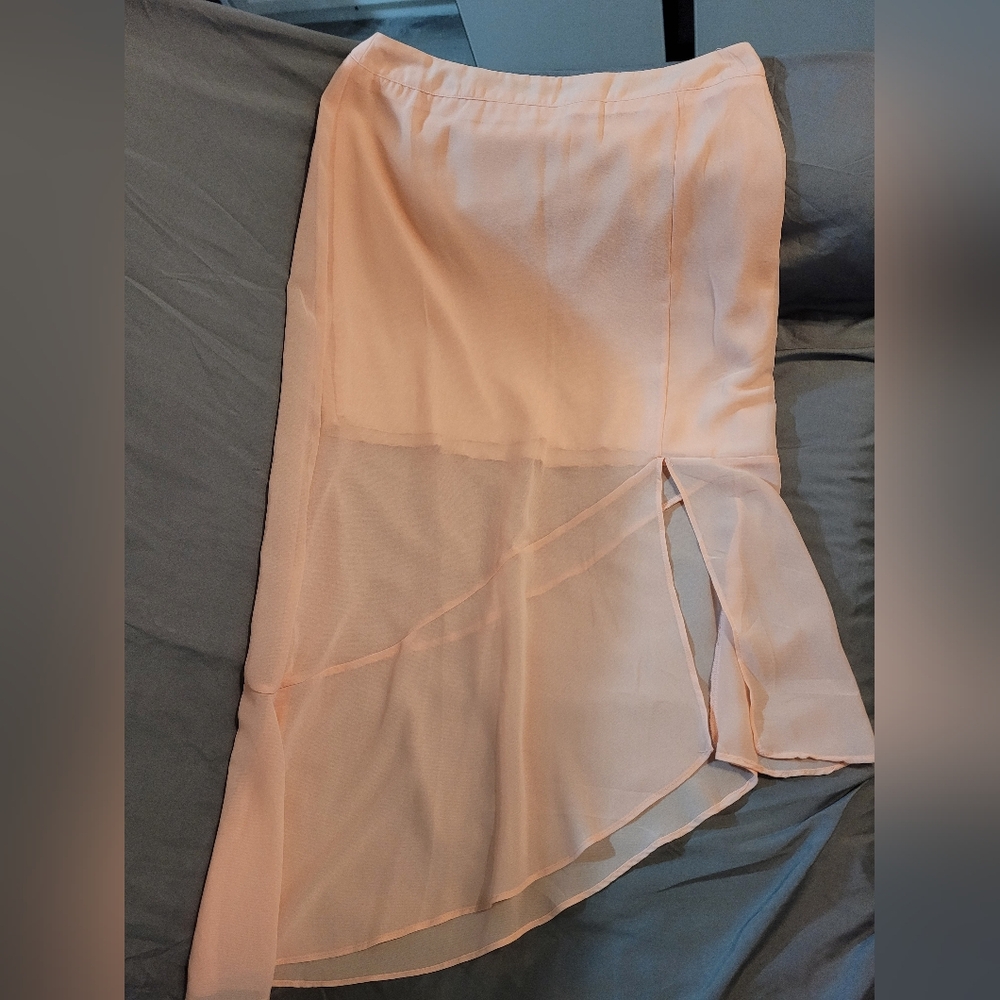 Francesca's Collections Asymmetrical Peach Skirt
